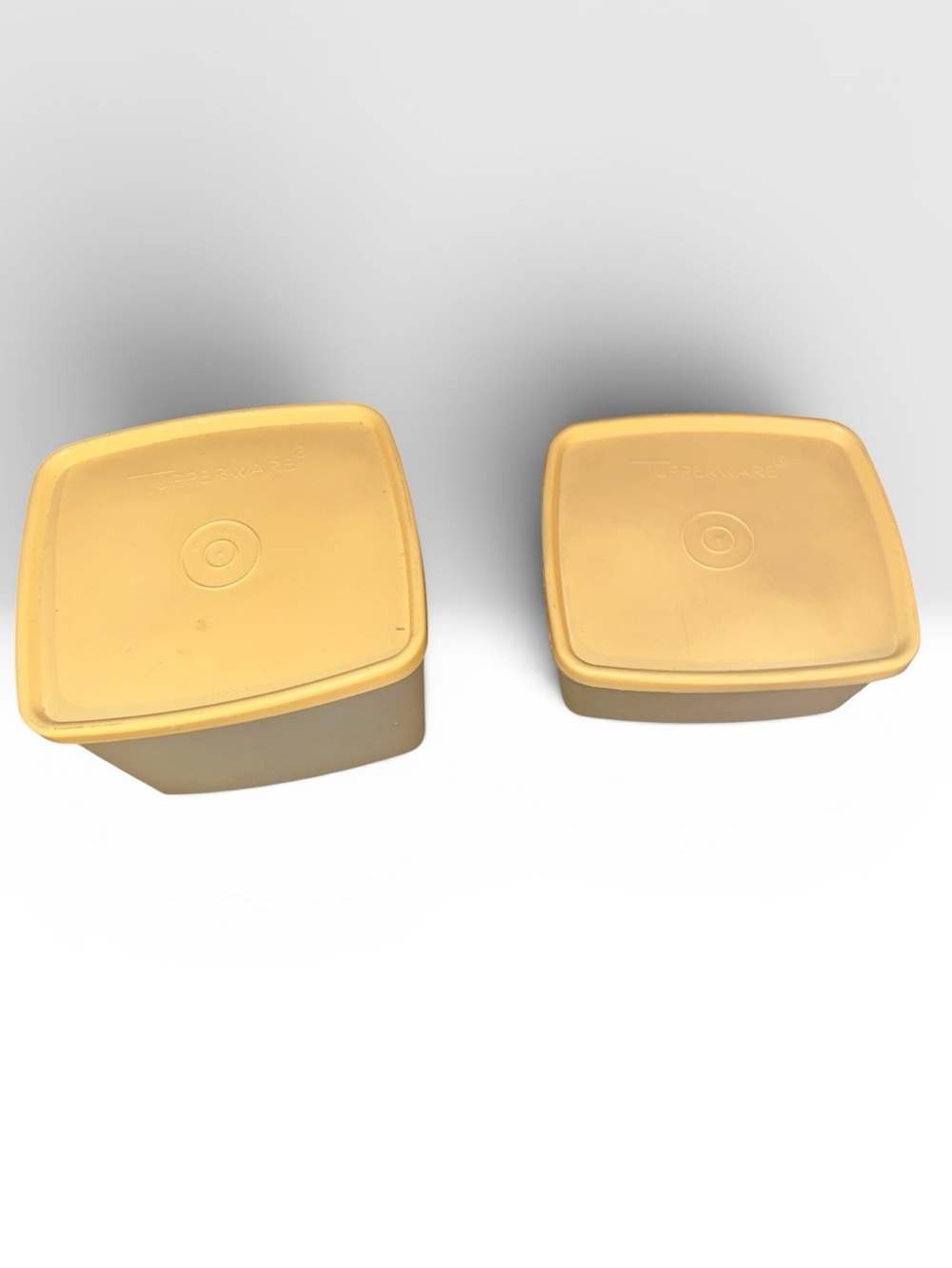 Vintage Tupperware Set of 2 Square Containers with Lids